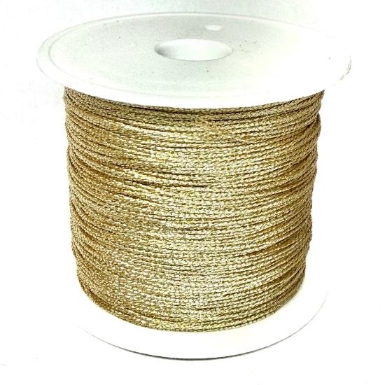 Picture of Metallic Polyester Braided Thread 0,4mm Champagne Gold x50m