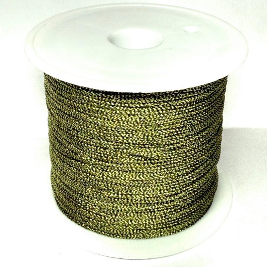 Picture of Metallic Polyester Braided Thread 0,4mm Olive Metallic x50m