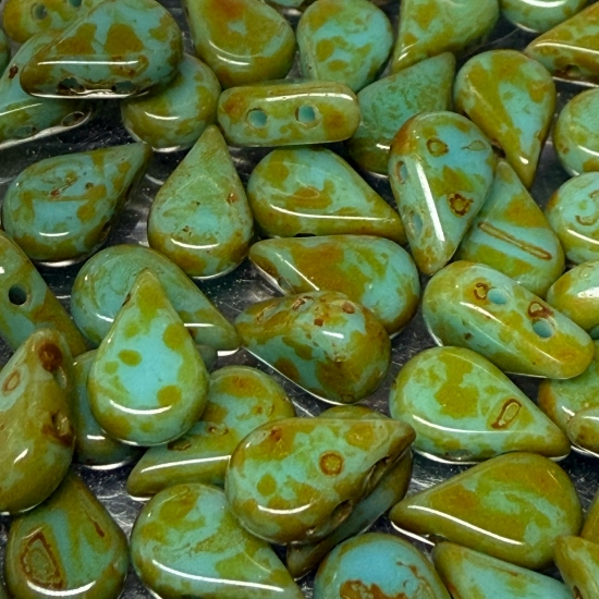 Picture of Amos® by Puca® 5x8mm Opaque Aqua Picasso x10g
