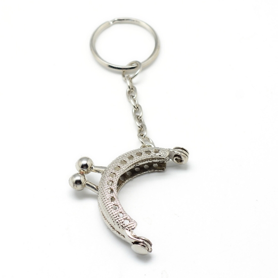 Picture of Purse Handle 10cm w/ key ring Silver x1