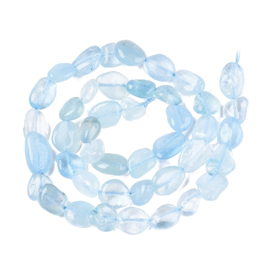 Picture of Aquamarine bead Nuggets 8x12mm x38cm