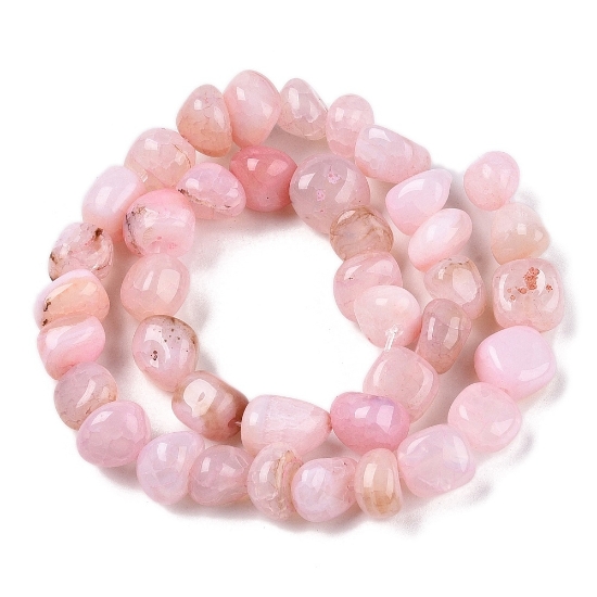 Picture of Agate bead 8x12mm nugget Pink x36cm