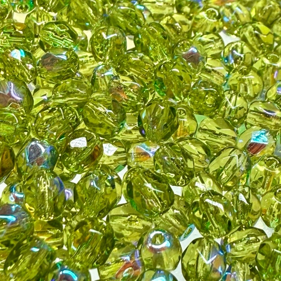 Picture of Fire-Polished 4mm Olivine AB x100