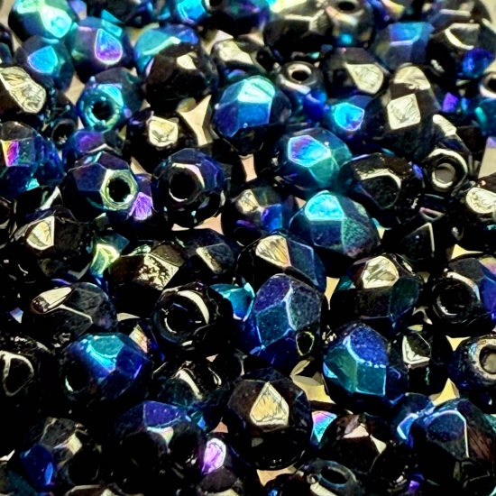 Picture of Fire-Polished 4mm Jet AB x100
