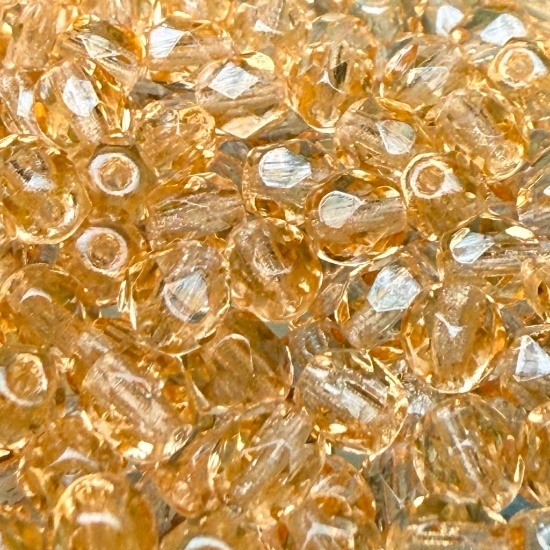 Picture of Fire-Polished 4mm Translucent Yellow x100