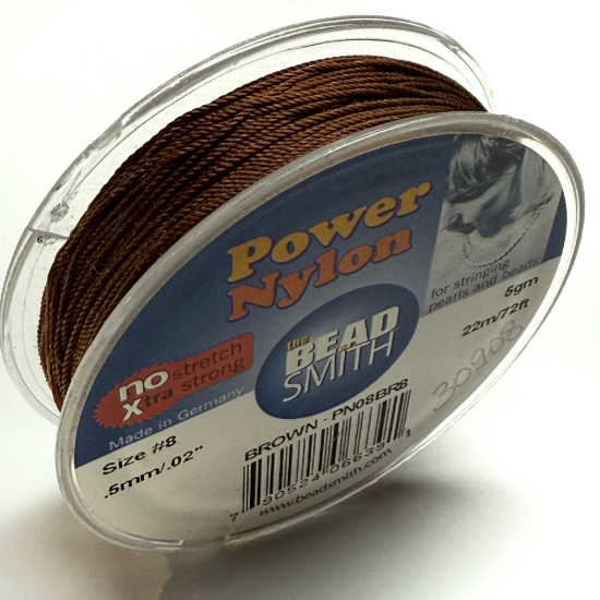 Picture of Power Nylon Beading Thread 0,5mm Brown x22m