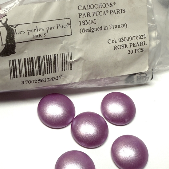 Picture of Cabochons par Puca® 18mm Rose Pearl x1